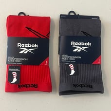 REEBOK Graduated Compression Knee High Socks - Men’s Shoe Size 6-12.5 (SET OF 2)
