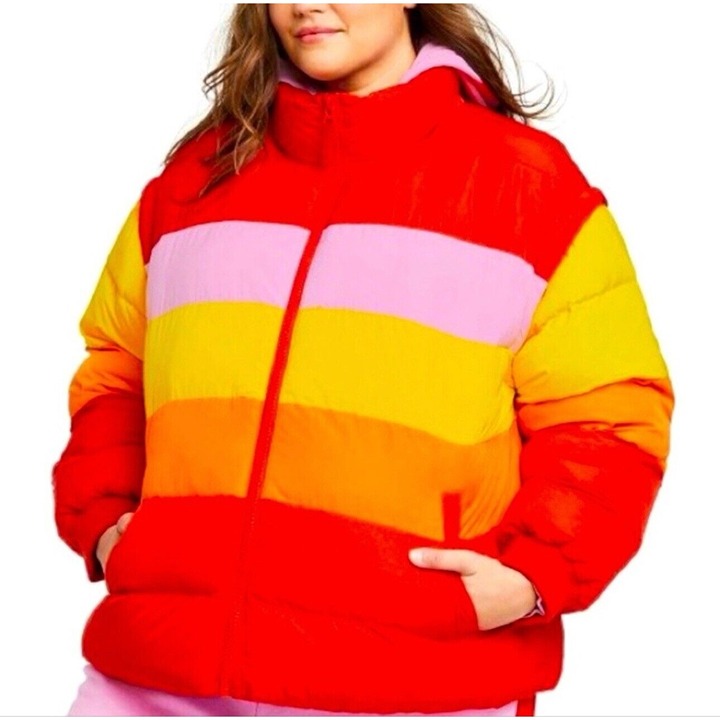 NEW! Target x Lego Convertible Puffer Coat Jacket Colorblock Red SZ L