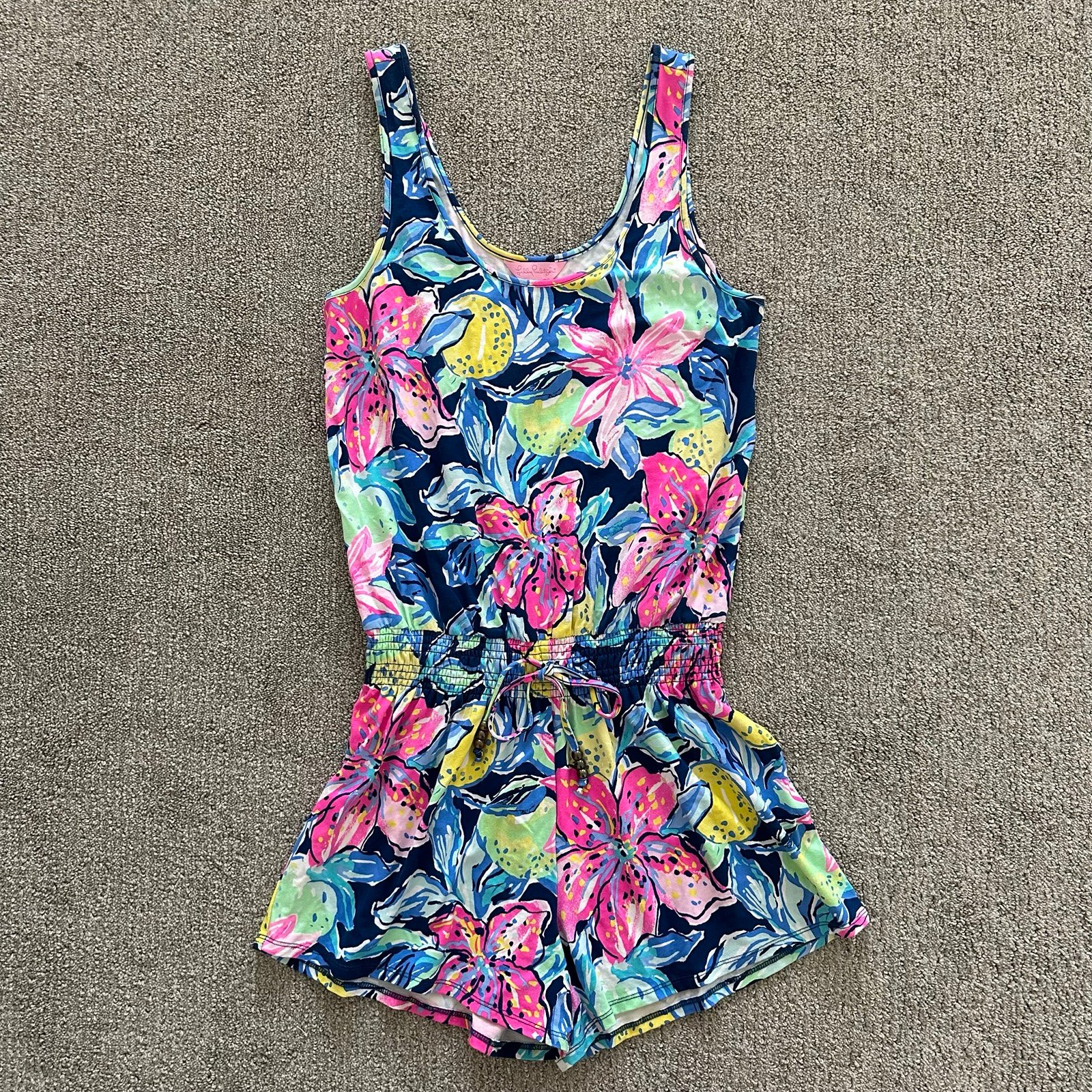 Lilly Pulitzer Tala Romper in Nauti Navy Capri Sun Pink Size Small