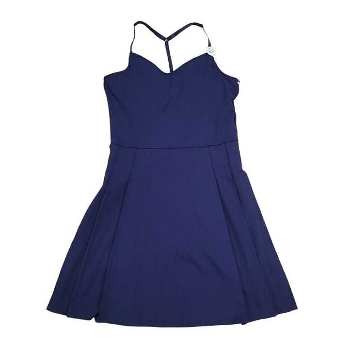 Tommy Bahama NWT Size M T-Strap Tennis Dress Navy Built in Bodysuit and Bra