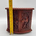 Wooden Jewelry Box with Drawers Hand Carved 8 x7.5 x7.5