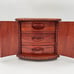 Wooden Jewelry Box with Drawers Hand Carved 8 x7.5 x7.5