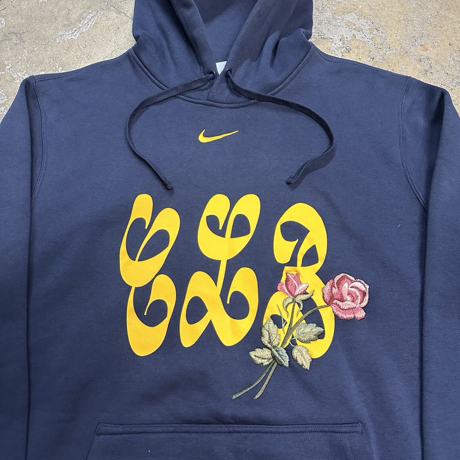 Nike Drake Certified Lover Boy CLB Center Swoosh Navy Hoodie Large Rose Nocta