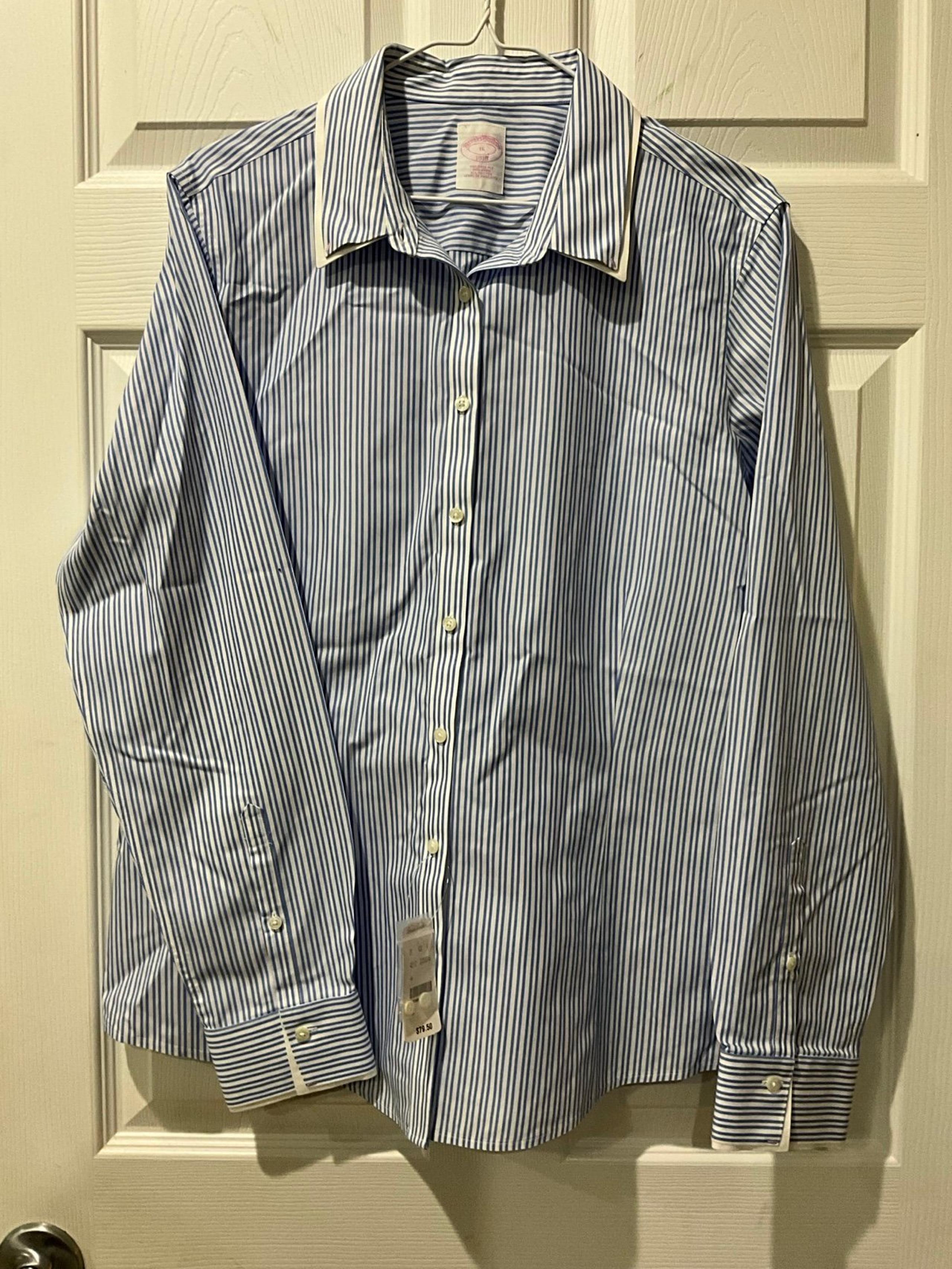 NWT Brooks Brothers Women’s Button Down fitted shirt sz 16