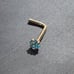 Solid 14kt Gold nose piercing CZ Princes