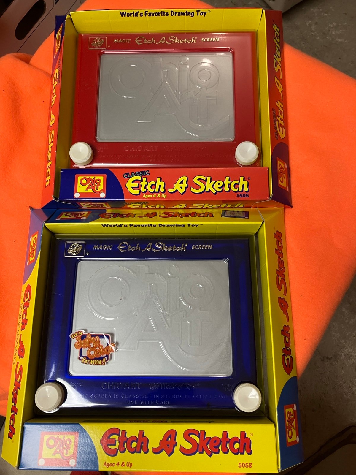 2 Etch a sketch’s, Ohio Art “red & blue” NEW