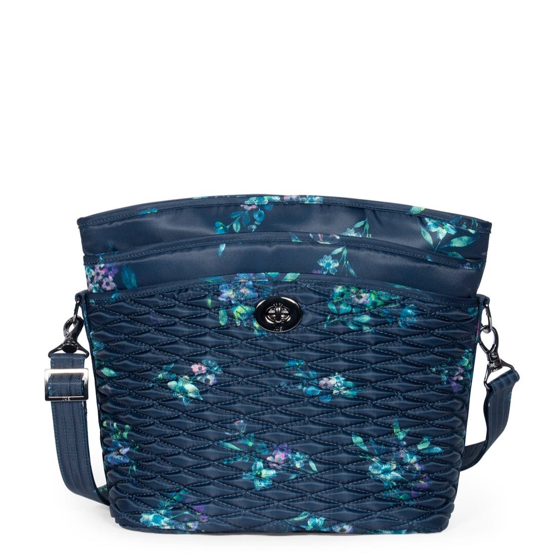 Lug Adagio Shoulder Bag Crossbody Bag Convertible Bag NWT Bouquet Navy