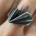 Vintage Geometric Abstract Deco Fan Ring 925 Sterling Silver