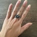 Vintage Geometric Abstract Deco Fan Ring 925 Sterling Silver