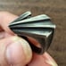 Vintage Geometric Abstract Deco Fan Ring 925 Sterling Silver