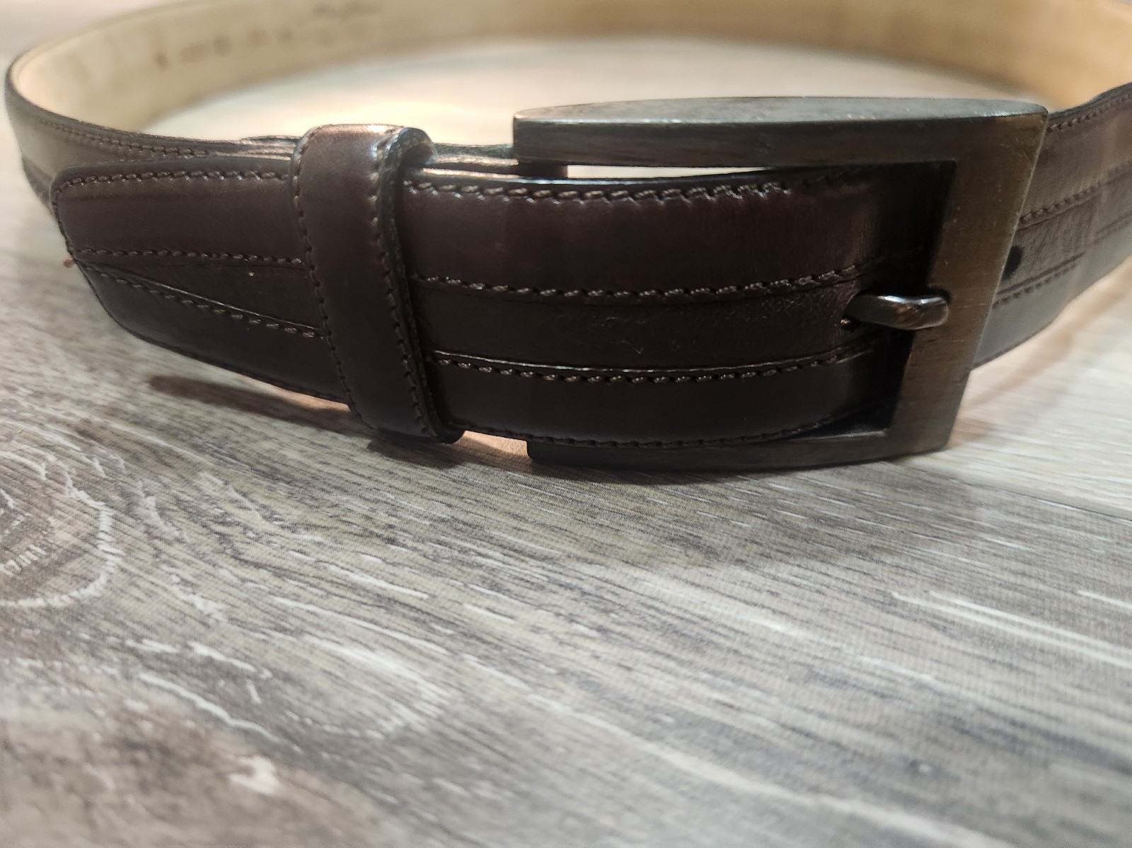 Mezlan Brown mens Genuine Leather Belt Size 32 Made in Spain
