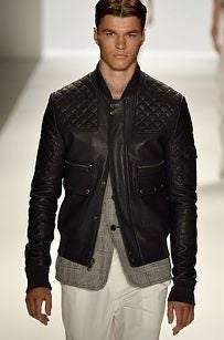 Andrew Marc x Richard Chai Black Bomber Leather Jacket Men’s