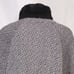 Muffeze Black And White Faux Fur Trim Wool Blend Cape Medium
