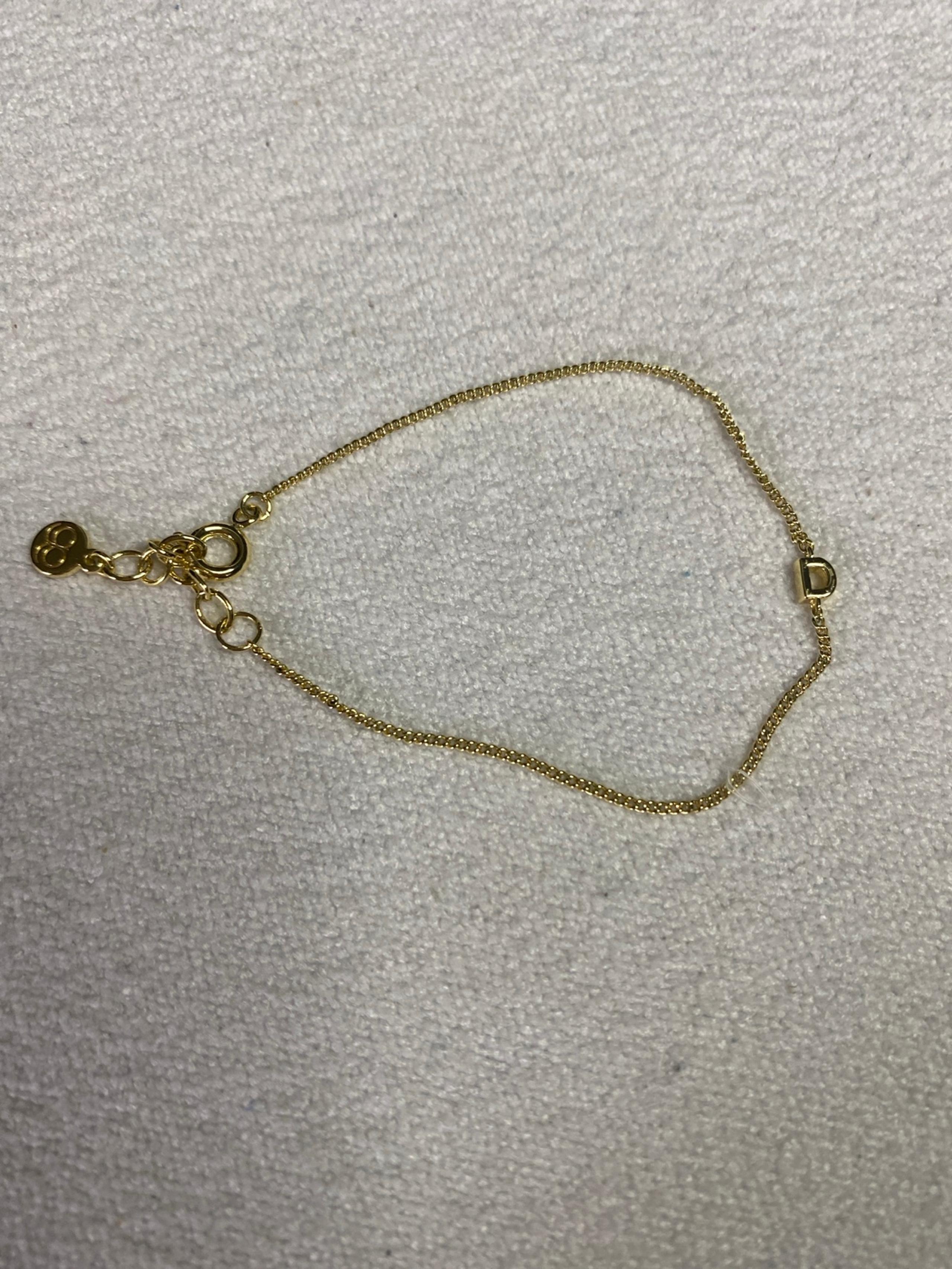 Dainty Gold Tone Initial Bracelet Letter D from Gorjana.