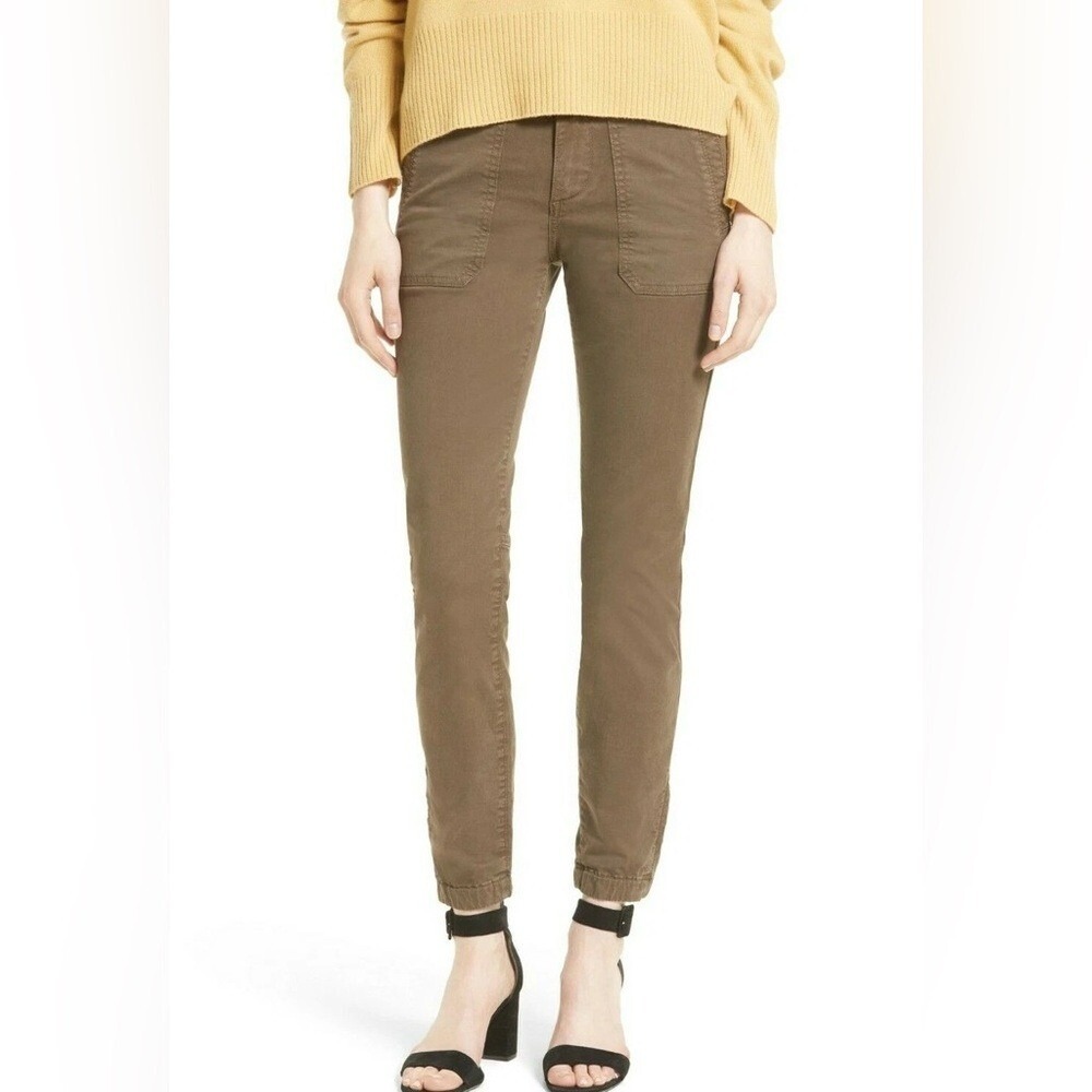Vince Women's Brown Utility Ankle Zip Cargo Pants Size 26