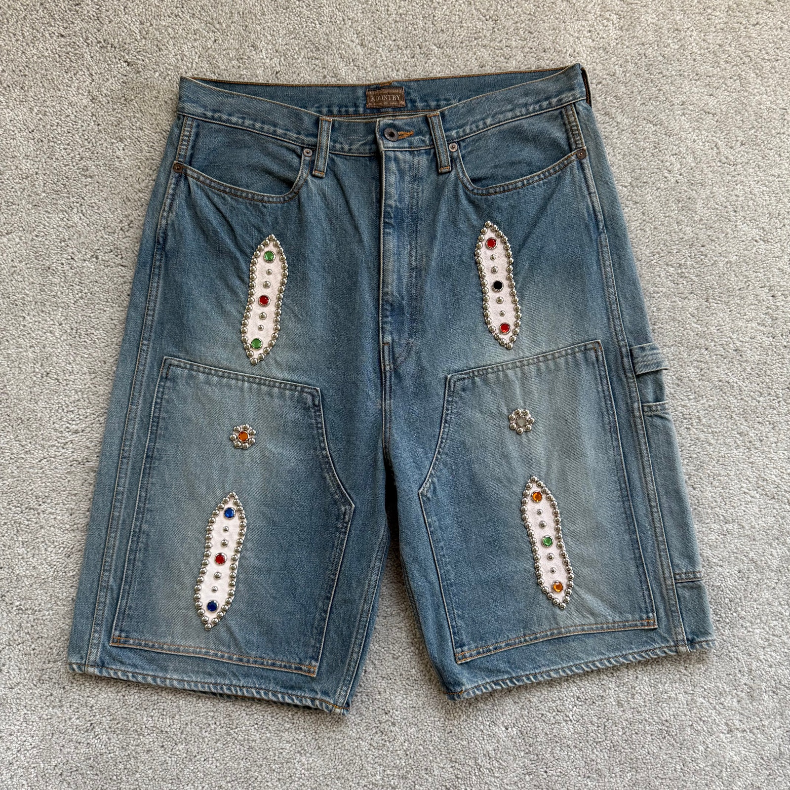 Kapital Denim Shorts Studs Remake