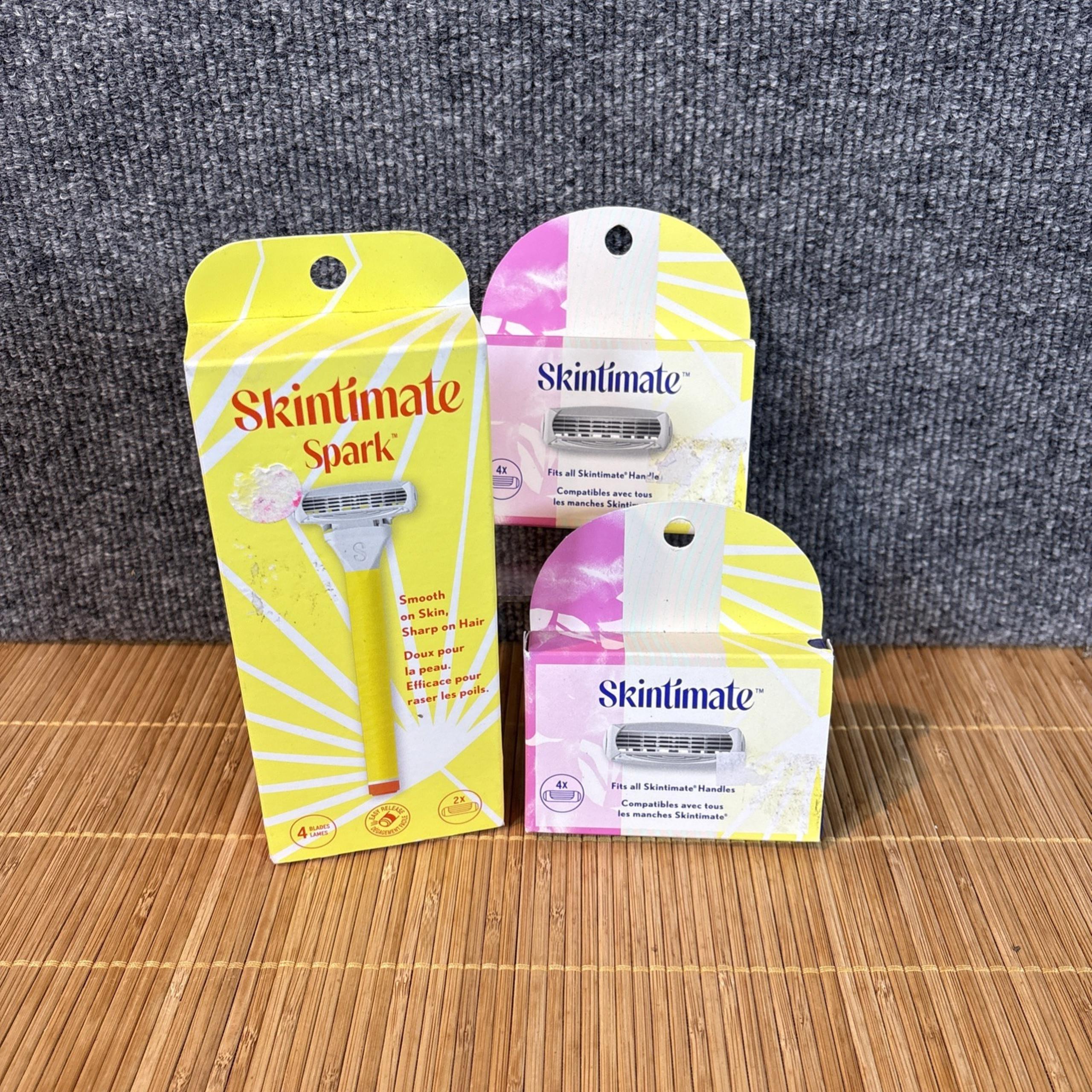 Skintimate Spark Women's Razors & 2 packs Refill Cartridges, NIB