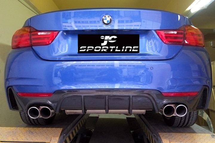 2014-2020 For BMW 4 Series F32 F33 F36 Rear Lip Diffuser PG Style Gloss Black