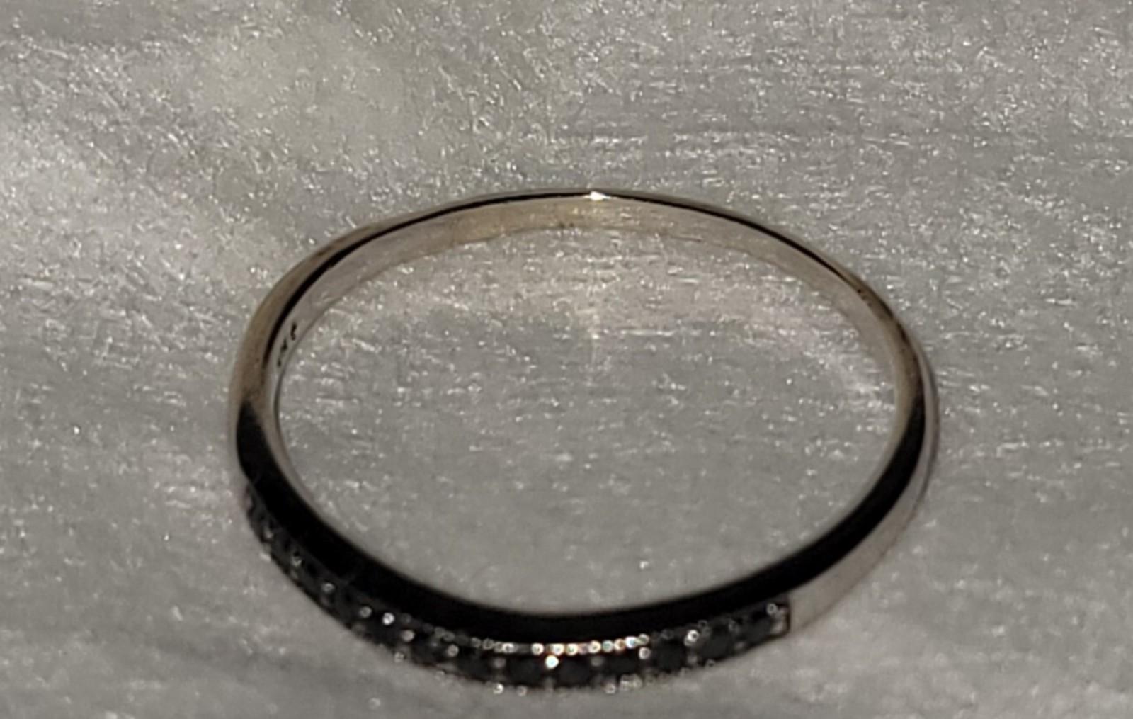 Black diamond wedding band
