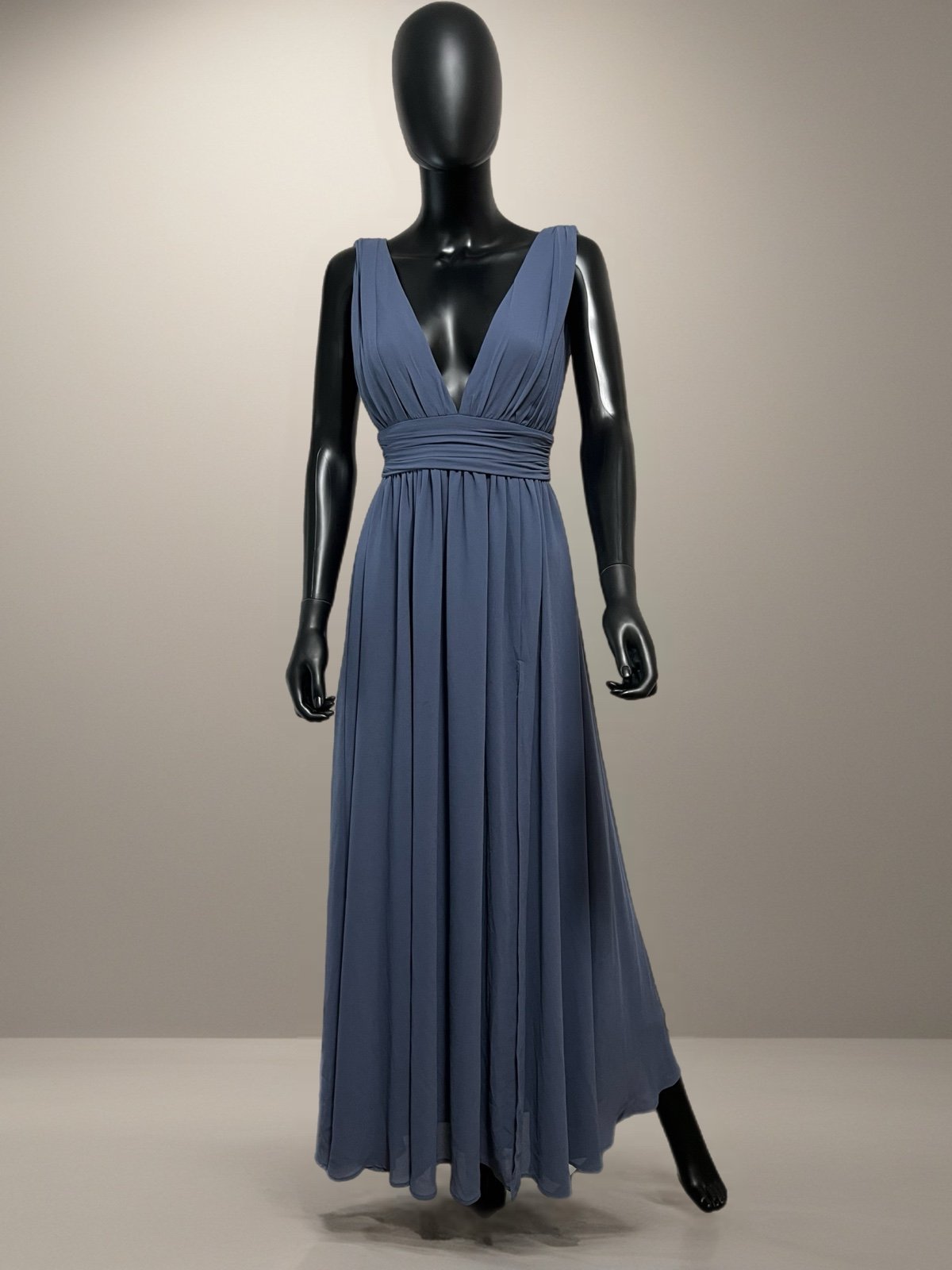 Lulu's Dress Denim Blue Heavenly Hues Maxi Dress Size xs