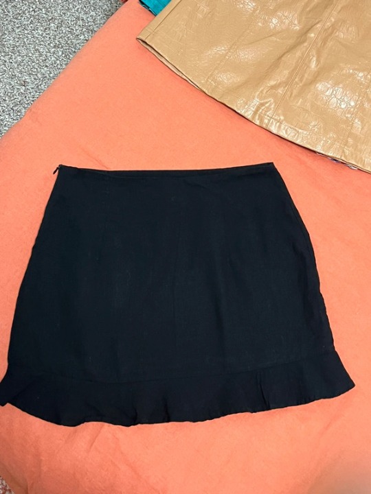 Shein Cotton Black Mini Skirt Sz M