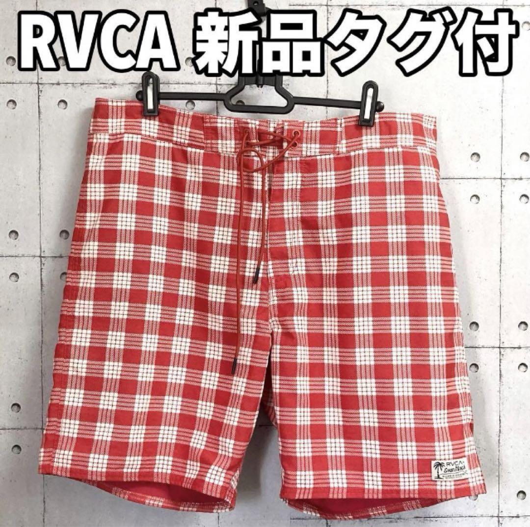 【Brand New with Tags】RVCA × Evan Mock Amphibious Swimwear Red Size 32