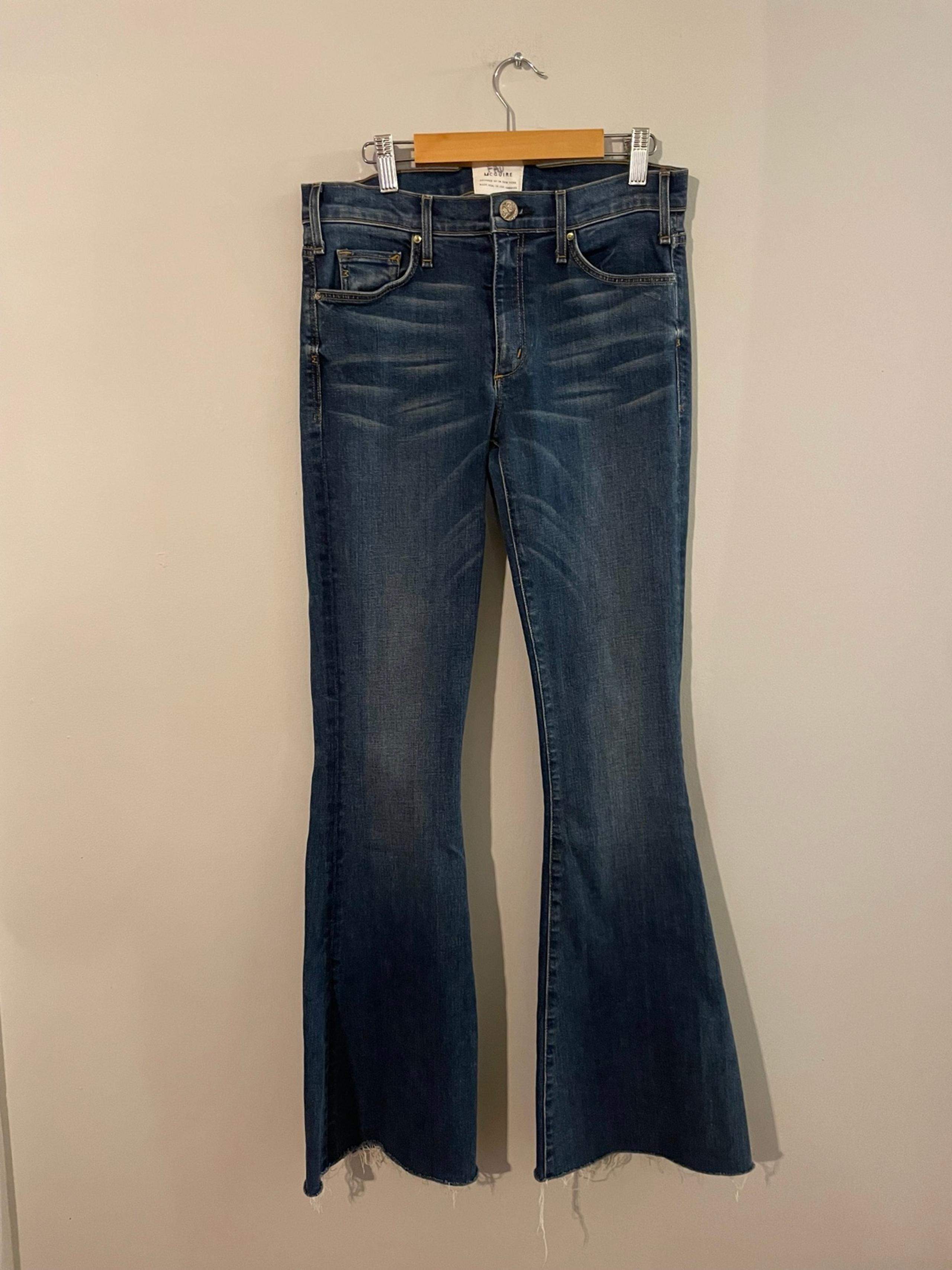 McGuire Majorelle Midrise Flare Raw Edge Hem Jeans