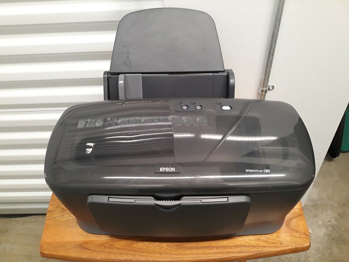 Epson Stylus C80 Color Inkjet Printer Untested NEEDS INK and drivers