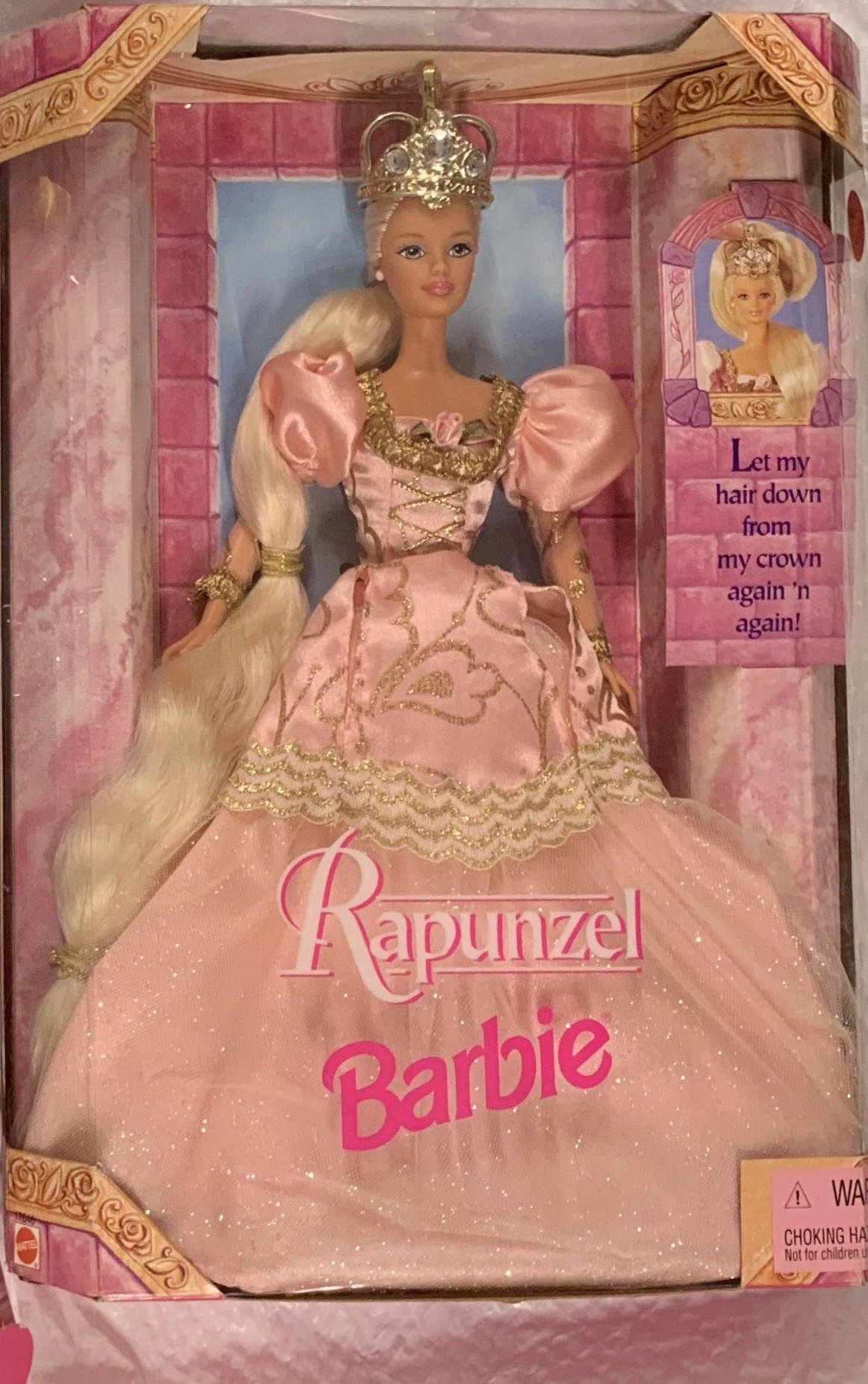 Rapunzel Barbie Doll Mattel Jewel Crown Extra Long Hair 17646 1997