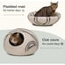 MEOWFIA Premium Felt Cat Bed Cave Handmade 100% Merino Wool Large Light Grey Bal