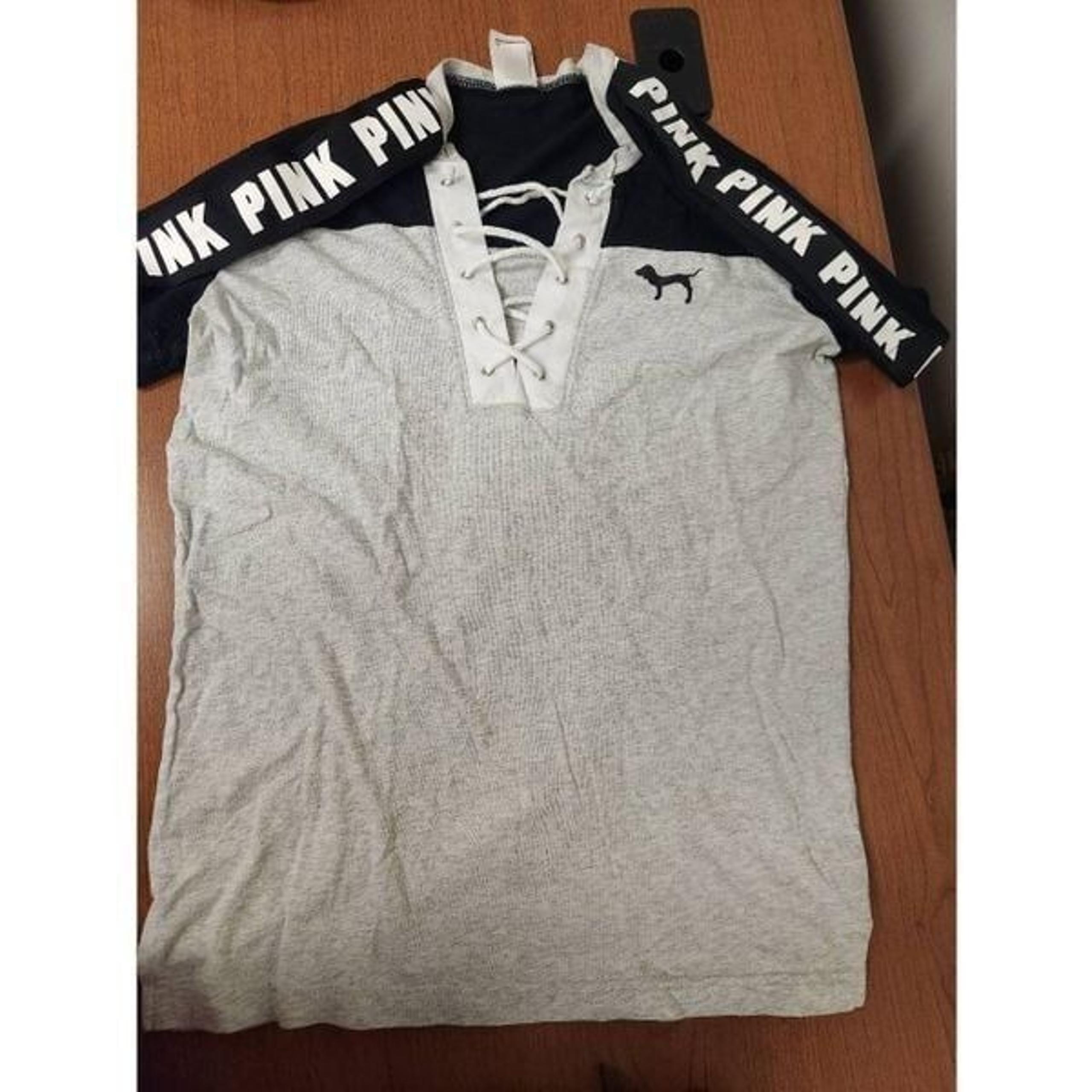 Victoria's Secret pink lace up tshirt size XS
