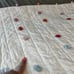 POTTERY BARN KIDS BRIGHT POM POM RAINBOW 100% COTTON FABRIC QUILT FULL QUEEN