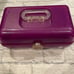 Caboodles Train Case, Makeup Organizer Box, Silver Purple Jewelry, 2622 Cosmetic