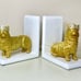 Gold Corgi Dog Bookend Set