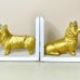 Gold Corgi Dog Bookend Set