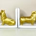 Gold Corgi Dog Bookend Set