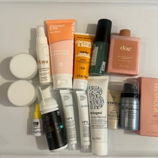 Bundle of hair care products including Olaplex, K18, bumble and bumble, Briogeo