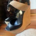 DSquared Leather Snakeskin Platforms Wedges Heels Sandals Rare
