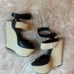 DSquared Leather Snakeskin Platforms Wedges Heels Sandals Rare