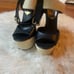 DSquared Leather Snakeskin Platforms Wedges Heels Sandals Rare
