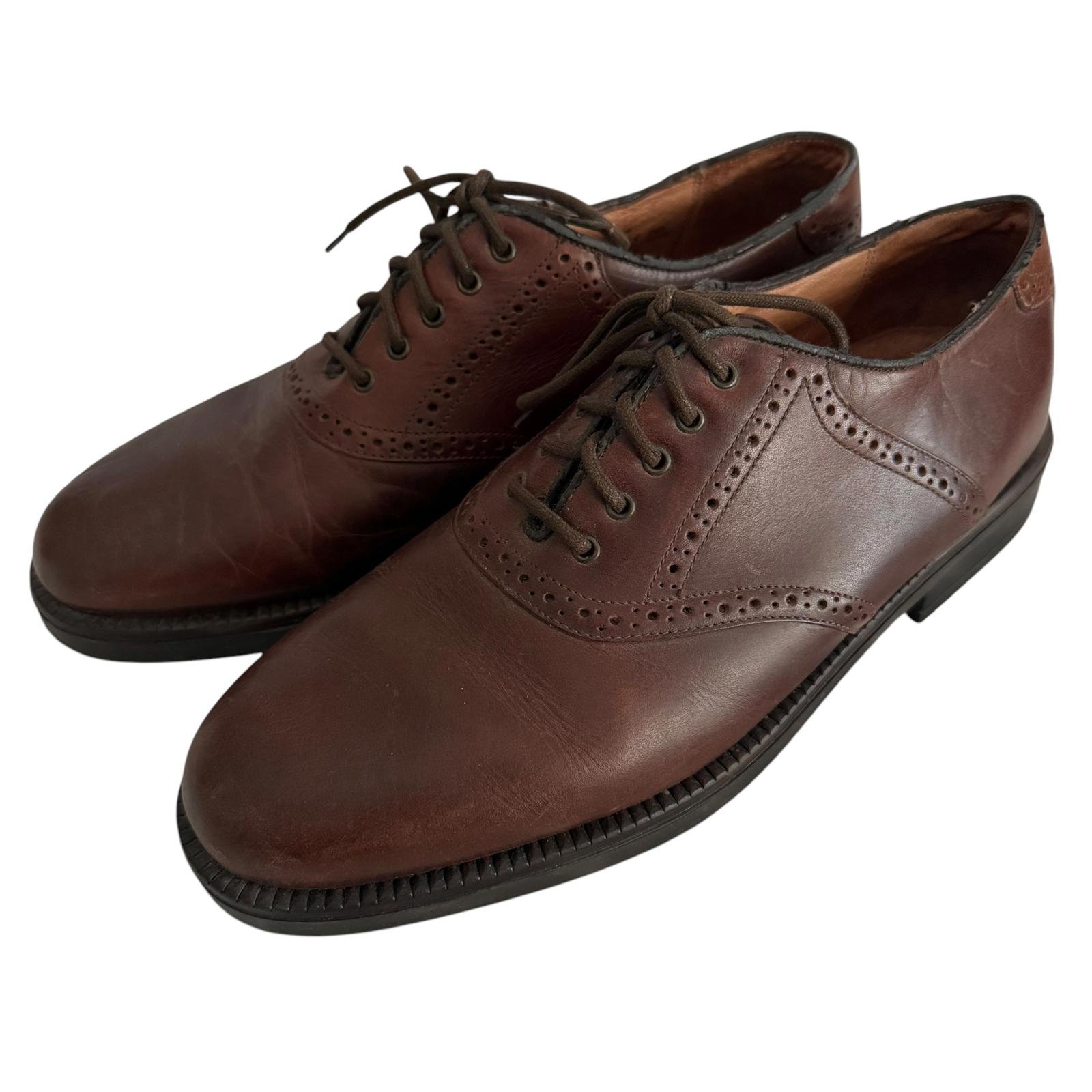 FLORSHEIM Ease Mens Brown Leather Oxford Dress Shoes, 10.5M
