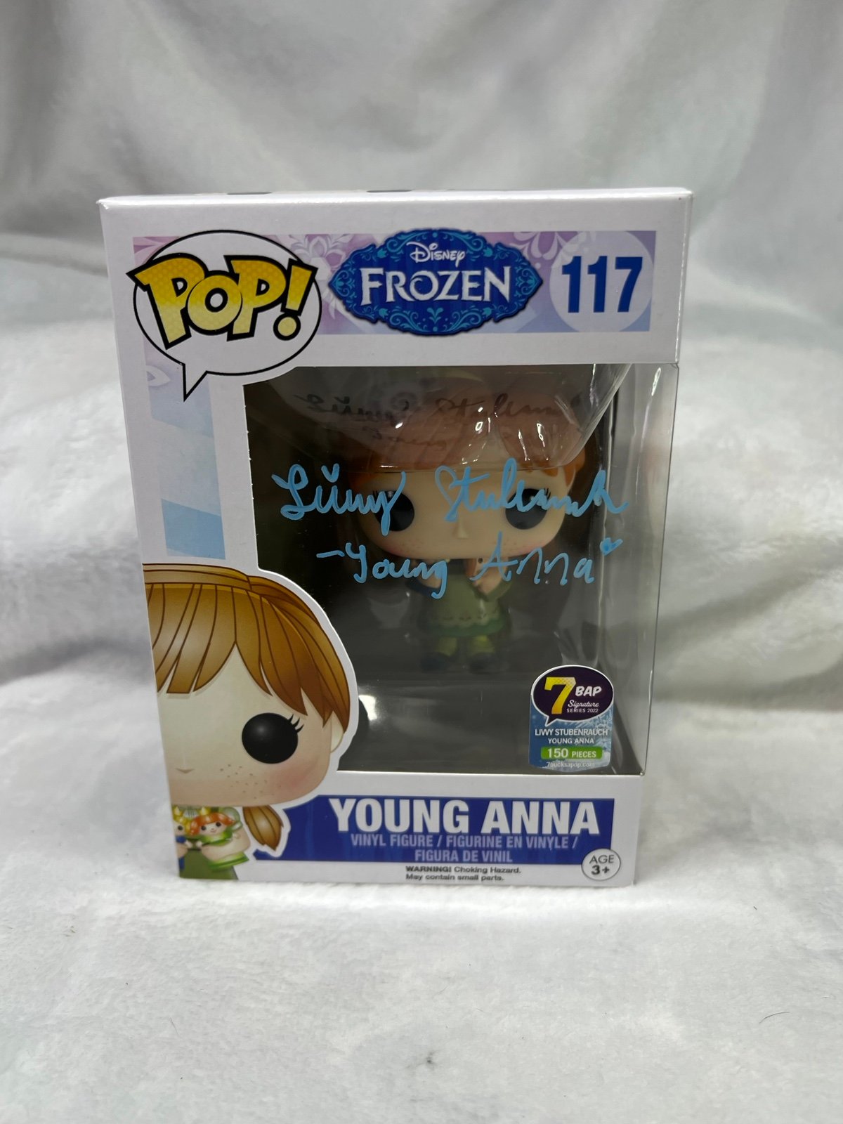 Funko Pop Disney Frozen 117 Young Anna Autographed Livvy Stubenrauch JSA NO CAR