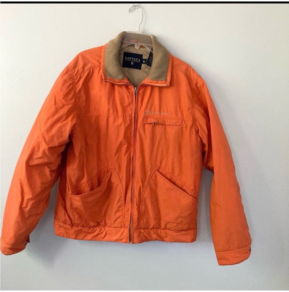 Vintage Orange Nautica Jeans Coat Large