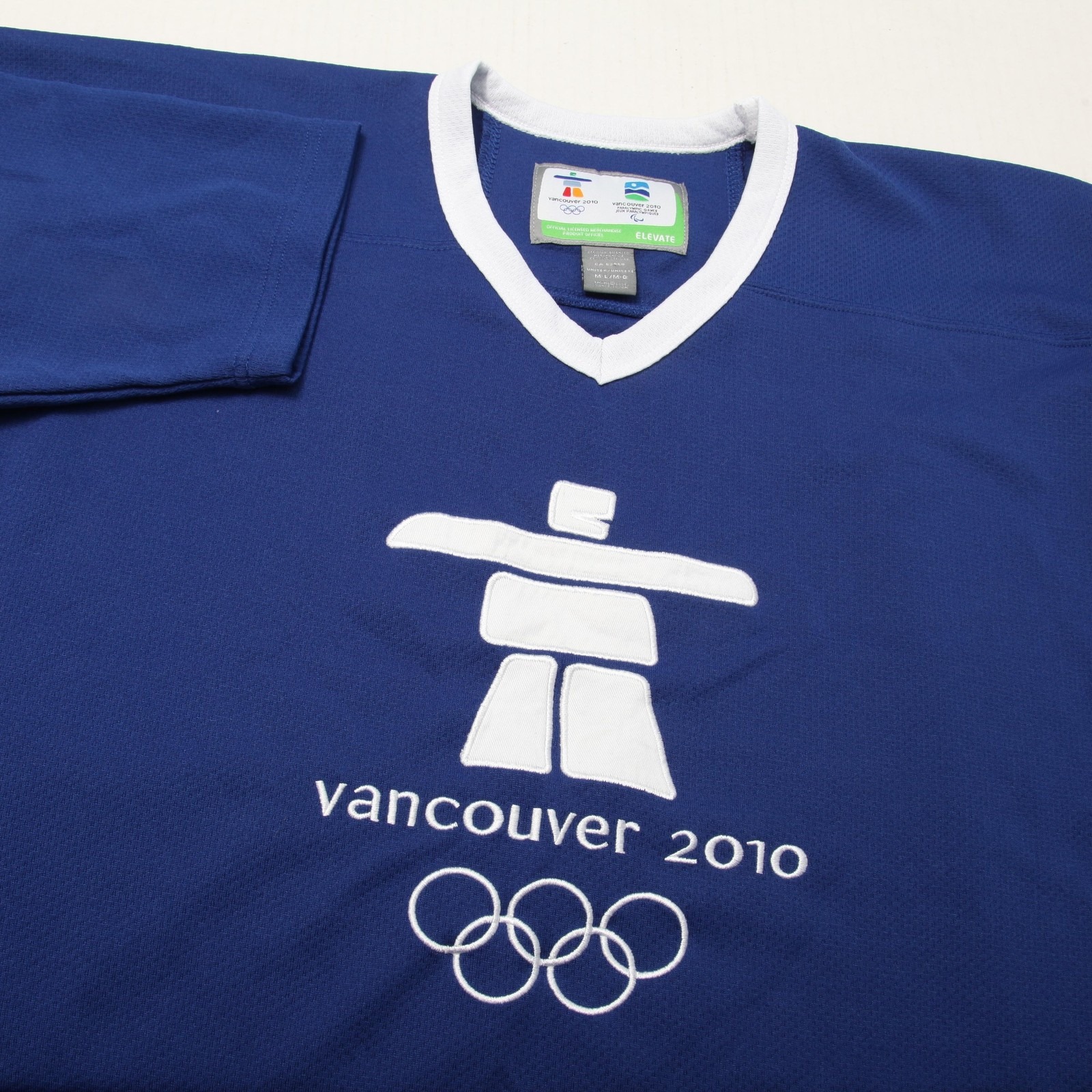 Team Canada Jersey Mens Medium Large Blue Hockey Vancouver 2010 Winter Olympics