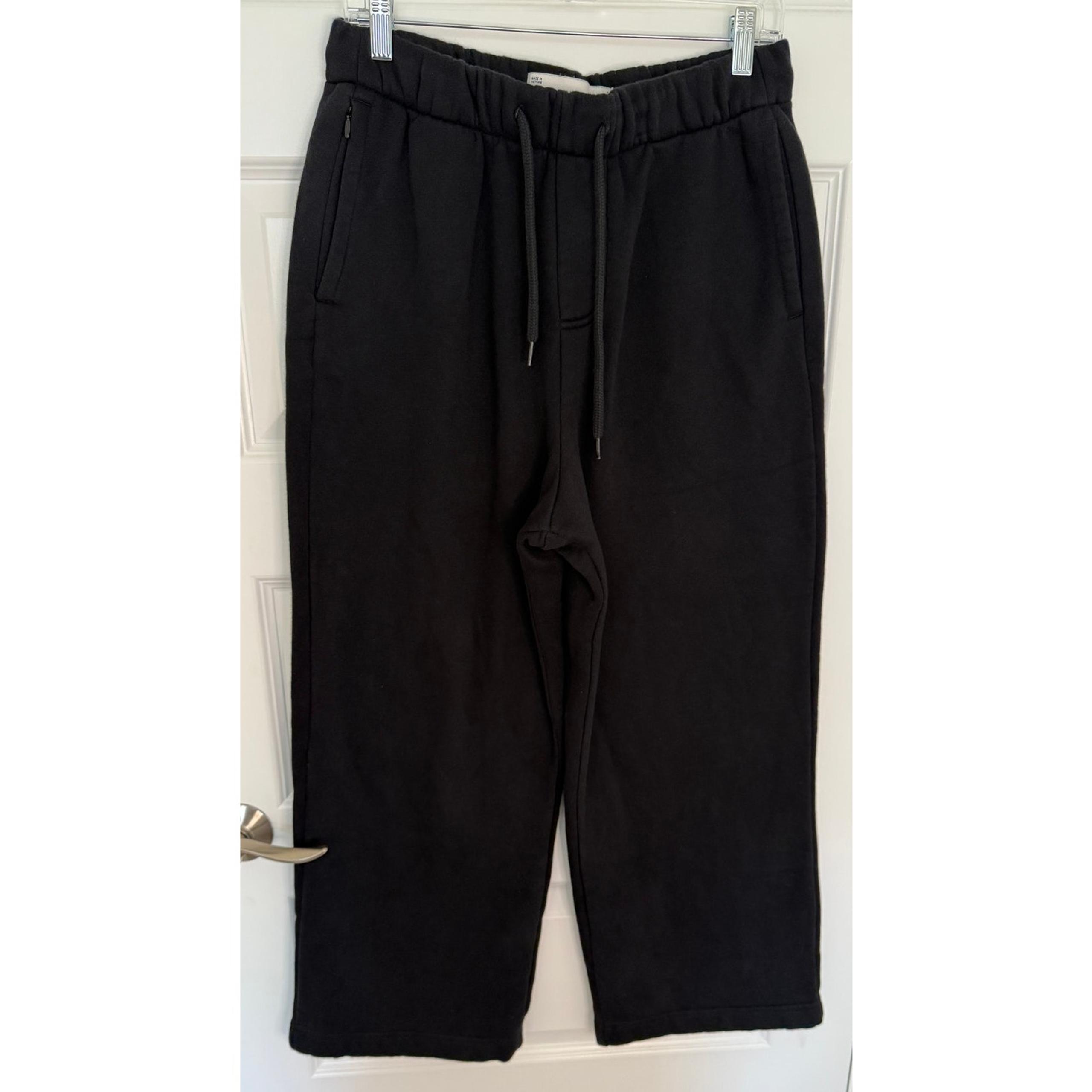 Hollister Black Fleece Sweatpants Women’s Size S | Zip Pockets & Drawstring