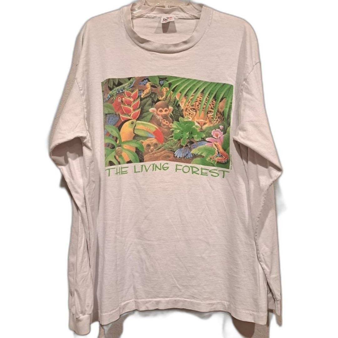 Vintage Y2K The Living Forest nature long sleeve t-shirt from 1995 Anvil sz XL