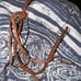 Lucky Brand Large Canvas Carry All Shoulder Bag Tote Purse Blue White Paisley