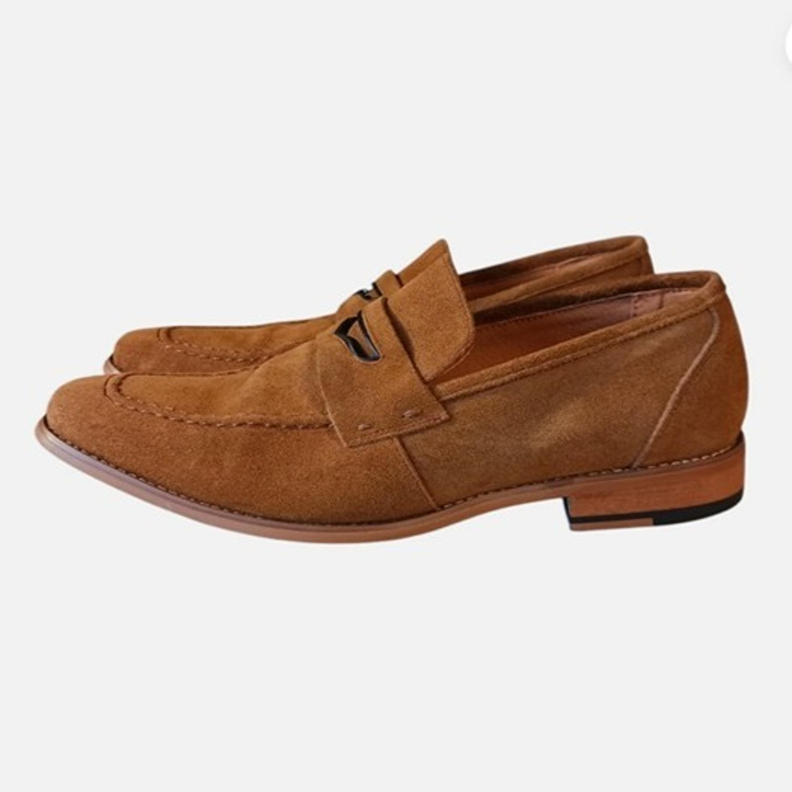 Stacy Adams Marlowe Men's Penny Loafers Dress Shoes Size 9.5 M Suede Brown $120