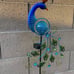Metal Peacock Solar Garden Lights Stakes - Waterproof Landscape Path Lights