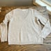 Like NEW! Nordstrom 100% cashmere beige heather vneck sweater size L